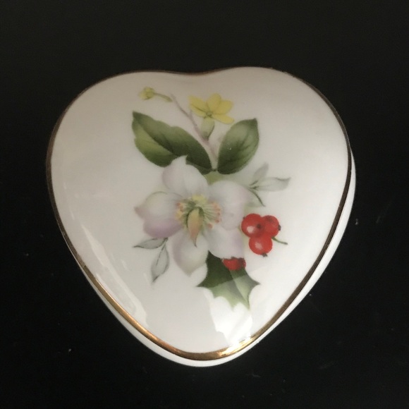 Vintage Other - Hammersley England Fine Bone China Heart Trinket Box